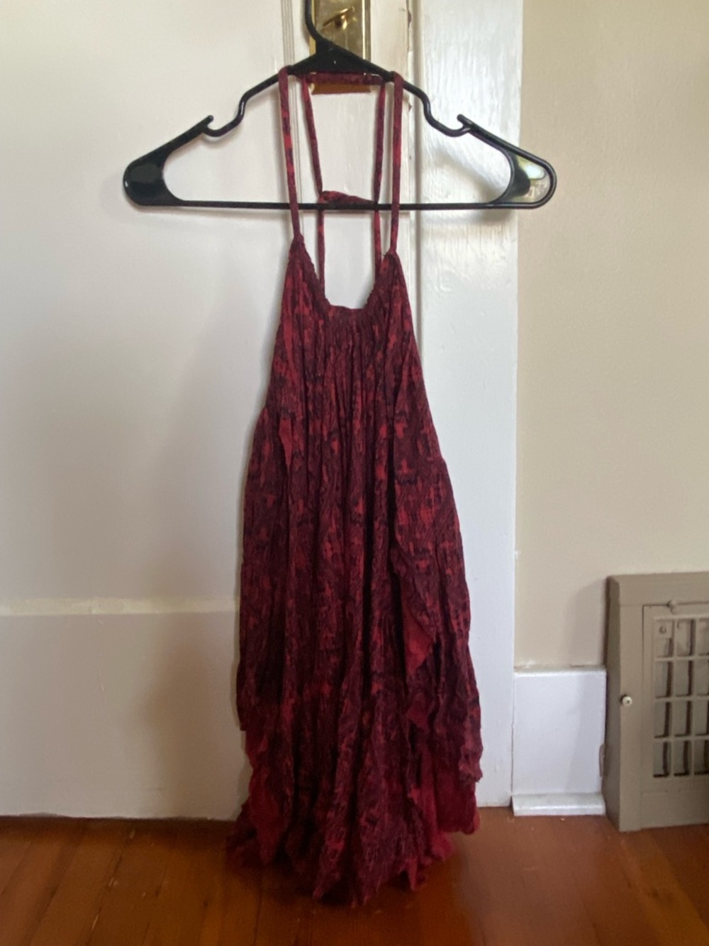 Free people Red Patterned Boho Tank Top